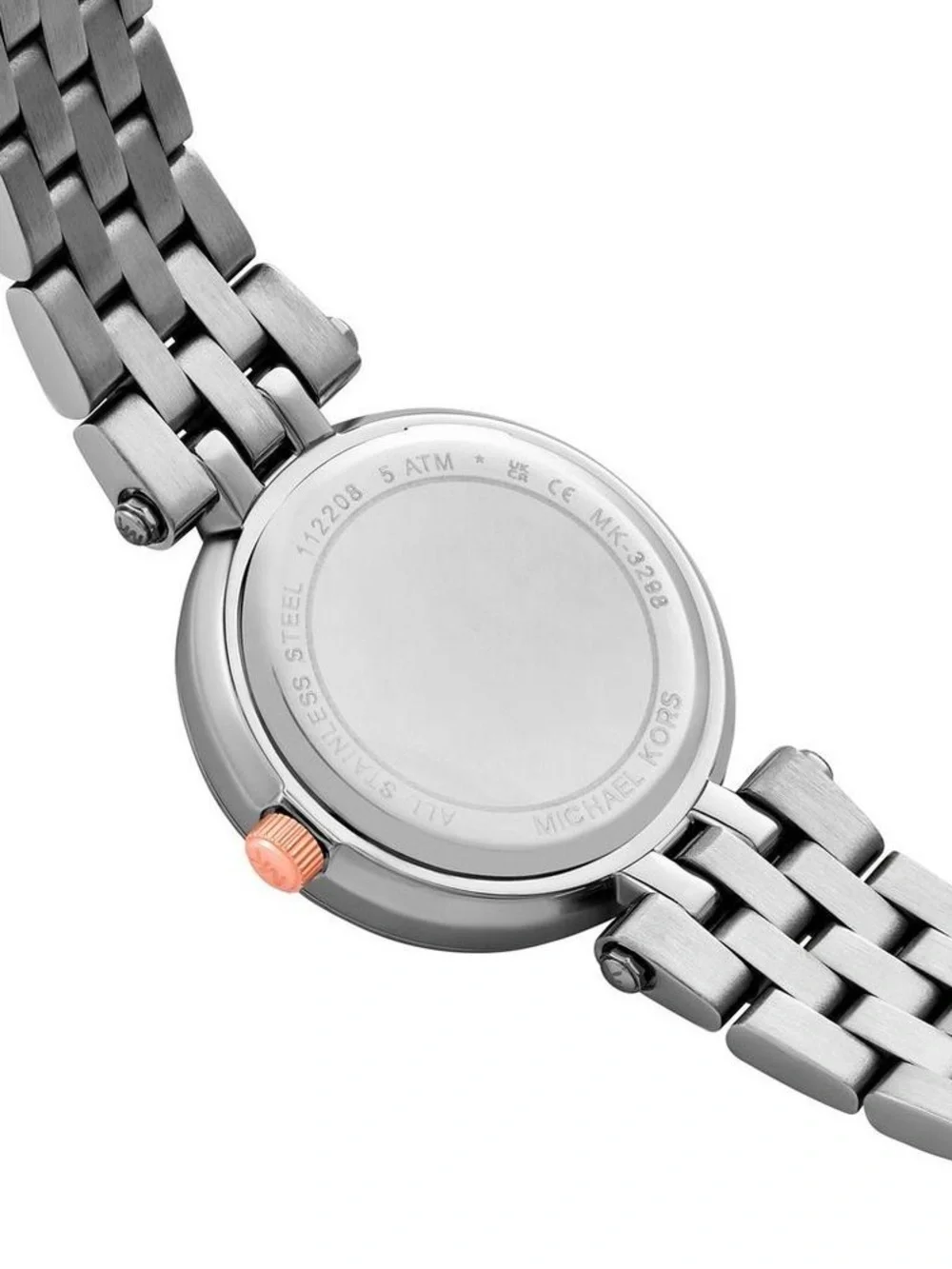 Michael Kors Darci Mini 26mm Stainless Steel and Rose Gold Tone Crystal Ladies